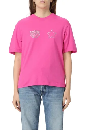 Chiara Ferragni Koszulki, Kobieta, Fioletowy, M, T-shirt Star Eye w fiolecie