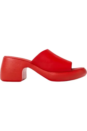 Camper Buty, Kobieta, Czerwony, 39 EU, Czerwone Sandały na Grubej Podeszwie