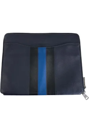 Coach Pre-owned, Mężczyzna, Niebieski, ONE SIZE, Skóra, Pre-owned Leather clutches