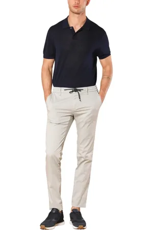 Masons Spodnie, Mężczyzna, Szary, L, Bawełna, Spodnie Chino Slim Fit Podróżne