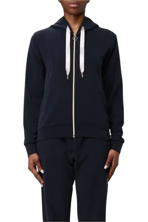 Colmar Bluzy, Kobieta, Czarny, L, Beige Zip Up Hoodie Activewear