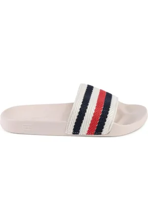 Tommy Hilfiger Buty, Kobieta, Wielobarwność, 37 EU, Beżowe kapcie damskie z poliestru