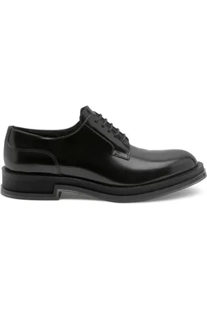 Alexander McQueen Buty, Mężczyzna, Czarny, 43 EU, Czarne Skórzane Derby Buty na Sznurowadła
