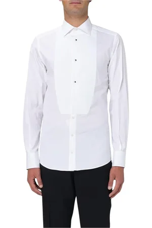 Dolce & Gabbana Koszule, Mężczyzna, Biały, L, Luksusowa Koszula z Plisą