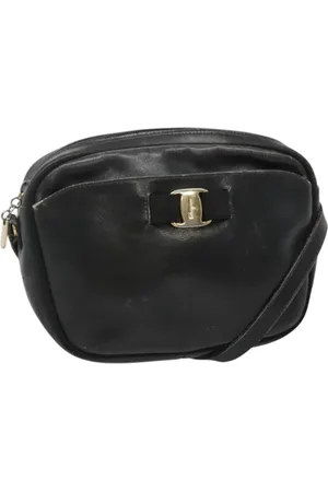 Salvatore Ferragamo Pre-owned, Kobieta, Czarny, ONE SIZE, Skóra, Pre-owned skórzane torby na ramię
