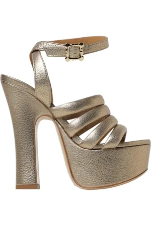 Vivienne Westwood Buty, Kobieta, Żółty, 38 EU, Złote Platformowe Szpilki Sandały