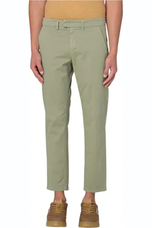 Dondup Spodnie, Mężczyzna, Zielony, W33, Stylowe Casual Fit Spodnie