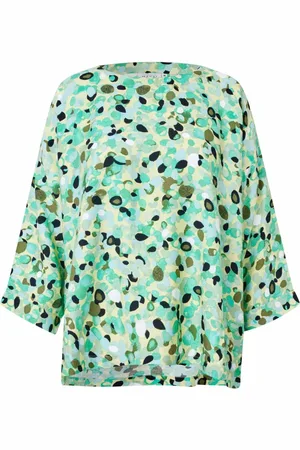 Masai Bluzki, Kobieta, Zielony, M, Zimno Zielony Oversized Top 3/4 Rękawy