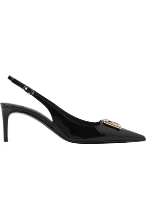 Dolce & Gabbana Buty, Kobieta, Czarny, 40 EU, Eleganckie Czarne Slingback Obcasy