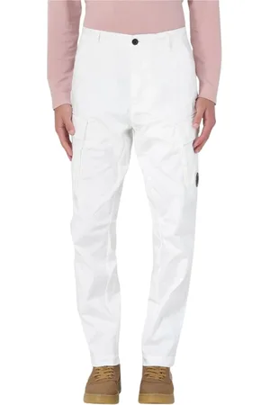 C.P. Company Spodnie, Mężczyzna, Biały, XS, Cargo Pants Regular Fit Multi Pocket