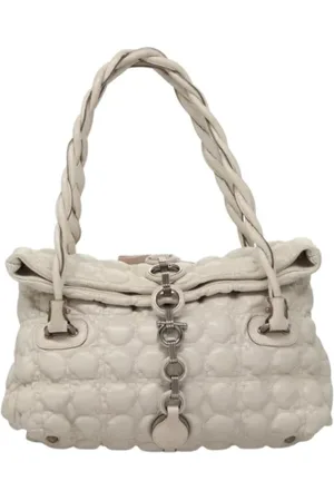Salvatore Ferragamo Pre-owned, Kobieta, Biały, ONE SIZE, Skóra, Pre-owned Skórzane torebki