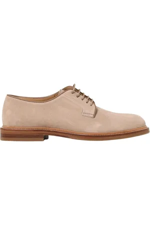 Brunello Cucinelli Buty, Mężczyzna, Beżowy, 45 EU, Zamsz, Brązowe Brogue Oxford Buty