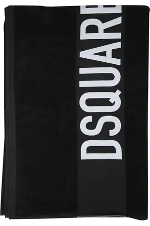 Dsquared2 Akcesoria, Mężczyzna, Czarny, ONE SIZE, Intensywny kolor bawełniany ręcznik plażowy