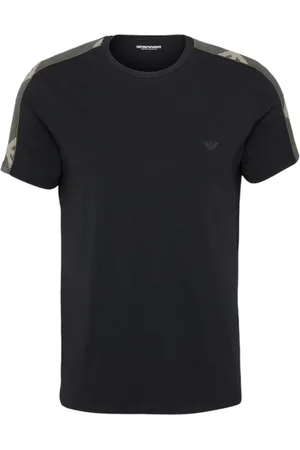 Emporio Armani Koszulki, Mężczyzna, Czarny, M, Bawełna, Bluza z kapturem i koszulka z logo