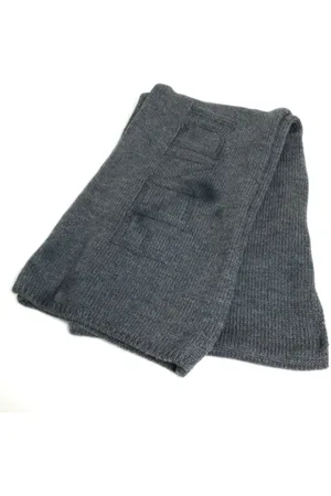 Fendi Pre-owned, Kobieta, Szary, ONE SIZE, Wełna, Pre-owned Wool scarves