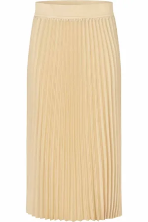 Masai Spódnice, Kobieta, Beżowy, 2XL, Poliester, Elegancka Plisowana Spódnica w Kolorze Ostryg