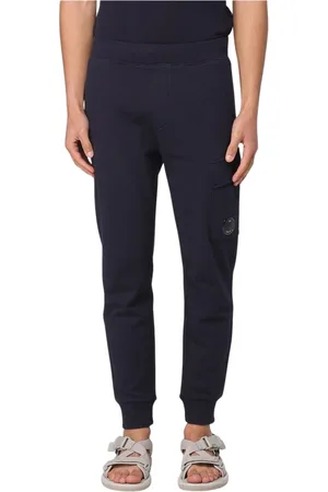 C.P. Company Spodnie, Mężczyzna, Niebieski, XL, Czarne Spodnie Regular Fit Stylowy Komfort