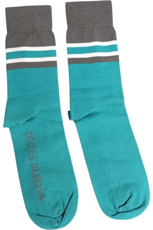 Dolce & Gabbana Bielizna, Mężczyzna, Zielony, L, Stretch Logo Skarpetki Zielone