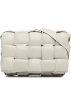 Bottega Veneta Pre-owned, Kobieta, Biały, ONE SIZE, Skóra, Pre-owned skórzane torby na ramię