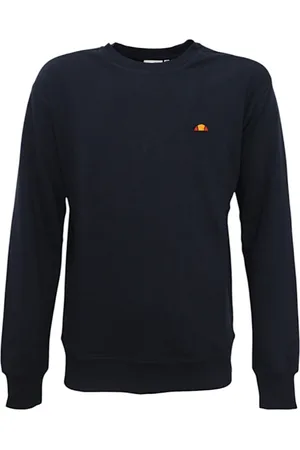Ellesse Bluzy, Mężczyzna, Czarny, L, Bawełna, Bawełna Bluza z Logo Długi Rękaw
