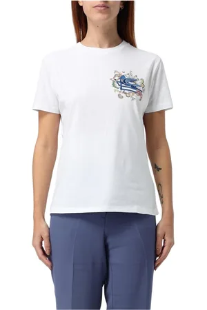Etro Koszulki, Kobieta, Biały, M, Paisley Print Tee