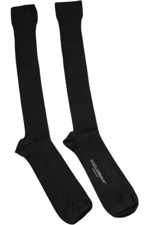 Dolce & Gabbana Bielizna, Mężczyzna, Czarny, L, Luksusowe Logo Wiskoza Skarpety