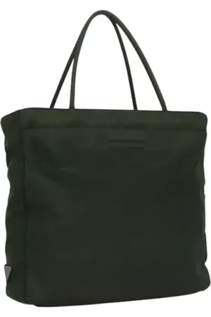Prada Pre-owned, Kobieta, Zielony, ONE SIZE, Nylon, Pre-owned Nylon handbags