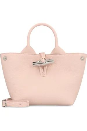 Longchamp Torebki, Kobieta, Różowy, ONE SIZE, Len, XS Skórzana Torebka z Zapięciem na Róg Jelenia