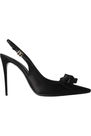 Dolce & Gabbana Buty, Kobieta, Czarny, 36 1/2 EU, Czarne Szpilki z Kokardą