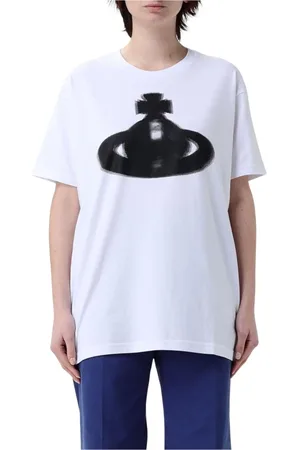 Vivienne Westwood Koszulki, Kobieta, Biały, 2XL, Biała Koszulka Graficzna Stylowy Strój Codzienny