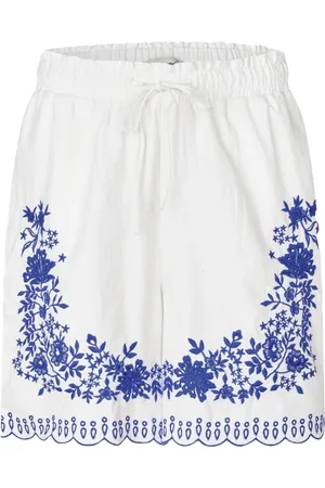 Lollys Laundry Szorty, Kobieta, Niebieski, S, Niebieskie Szorty Lucyll z Haftowanymi Szczegółami