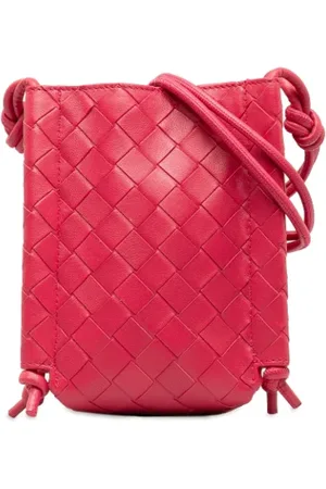 Bottega Veneta Pre-owned, Kobieta, Różowy, ONE SIZE, Skóra, Pre-owned skórzane torby na ramię
