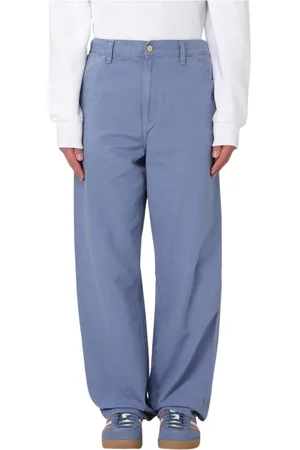 Carhartt Spodnie, Mężczyzna, Niebieski, W32, Luźne spodnie robocze niebieskie