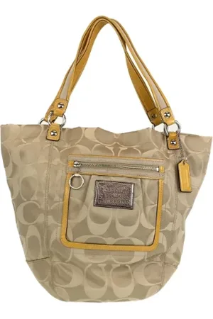 Coach Pre-owned, Kobieta, Beżowy, ONE SIZE, Skóra, Pre-owned skórzane torby na ramię