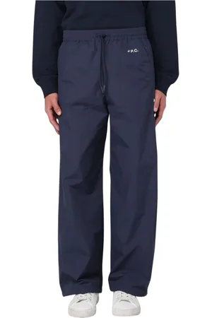 A.P.C. Spodnie, Mężczyzna, Niebieski, M, Niebieskie Spodnie Drawstring