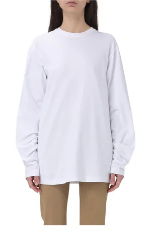 Sportmax Koszulki, Kobieta, Biały, M, Biała Luźna Koszulka
