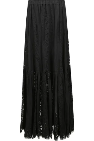 Herskind Spódnice, Kobieta, Czarny, S, Elegancka Koronkowa Spódnica Midi