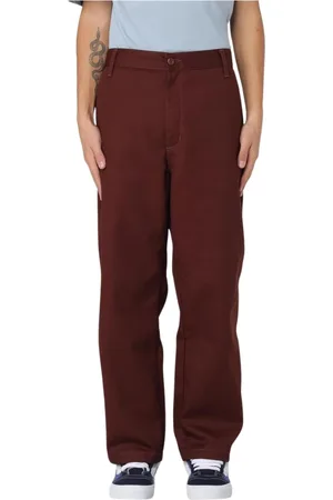 Carhartt Spodnie, Mężczyzna, Czerwony, W29, Ceglastoczerwone Spodnie Robocze