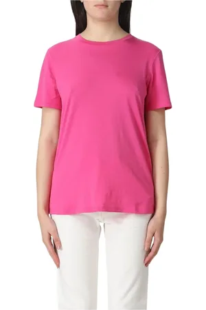 THEORY Koszulki, Kobieta, Różowy, S, Fuchsia Crew Neck Tee