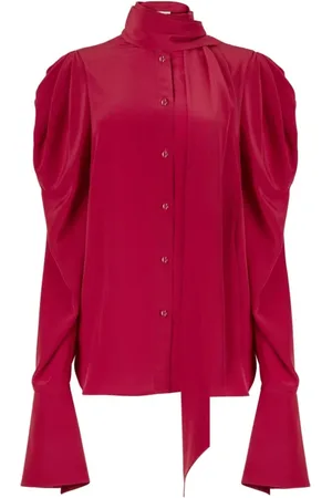 Nina Ricci Bluzki, Kobieta, Czerwony, M, Długi Top Damska Koszula