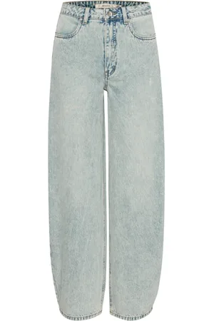 Gestuz Jeansy, Kobieta, Niebieski, W30, Jeansyy z wysokim stanem Acid Wash