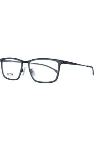 HUGO BOSS Akcesoria, Mężczyzna, Czarny, ONE SIZE, Męskie Szare Oprawki Optyczne Styl Prostokątny