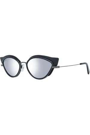 Dsquared2 Akcesoria, Kobieta, Czarny, ONE SIZE, Czarne Lustro Okulary Przeciwsłoneczne Kocie Oko Kobiety