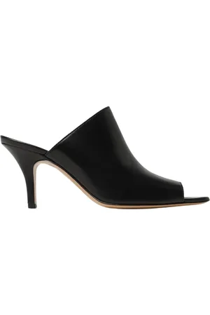 Maison Margiela Buty, Kobieta, Czarny, 36 EU, Czarne Kitten Heel Otwarte Sandały z Otwartymi Palcami