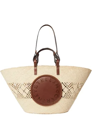 Stella McCartney Torebki, Kobieta, Beżowy, ONE SIZE, Koszyk Eco Iraca Palm - Naturalny/Beżowy