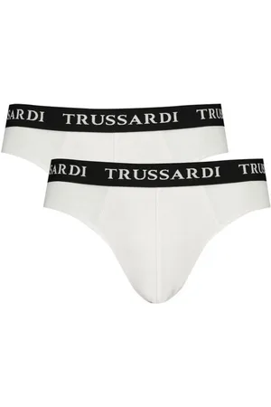 Trussardi Bielizna, Mężczyzna, Biały, L, Białe Bawełniane Klasyczne Bielizna