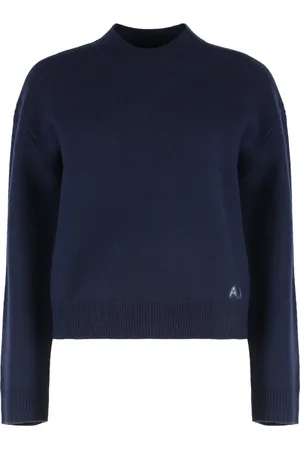 A.P.C. Swetry, Kobieta, Niebieski, S, Żakardowy sweter z wełny
