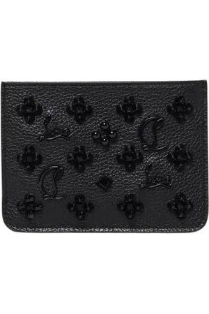 Christian Louboutin Akcesoria, Kobieta, Czarny, ONE SIZE, Czarny Uchwyt na Karty Elegancki Styl