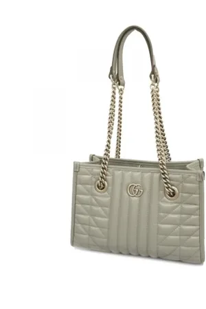 Gucci Pre-owned, Kobieta, Szary, ONE SIZE, Skóra, Pre-owned Leather gucci-bags