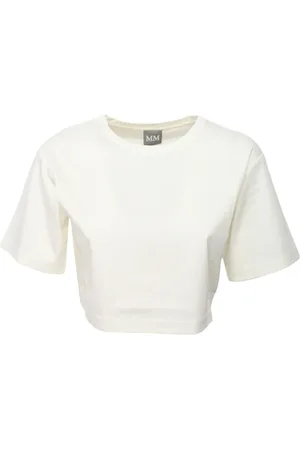 Max Mara Bluzki, Kobieta, Biały, S, Bawełna, Modal Bawełna Damski T-shirt Top